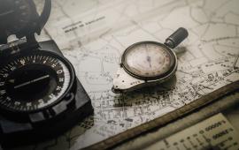 compass and map