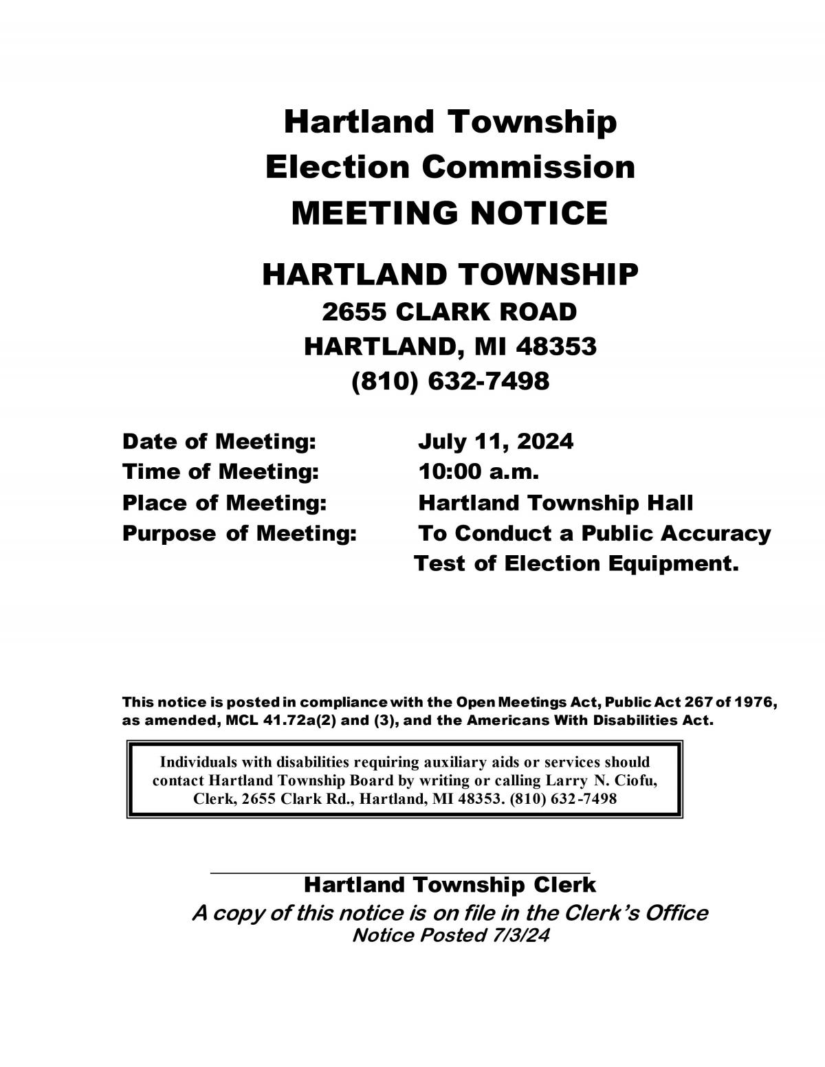 Meeting Notice