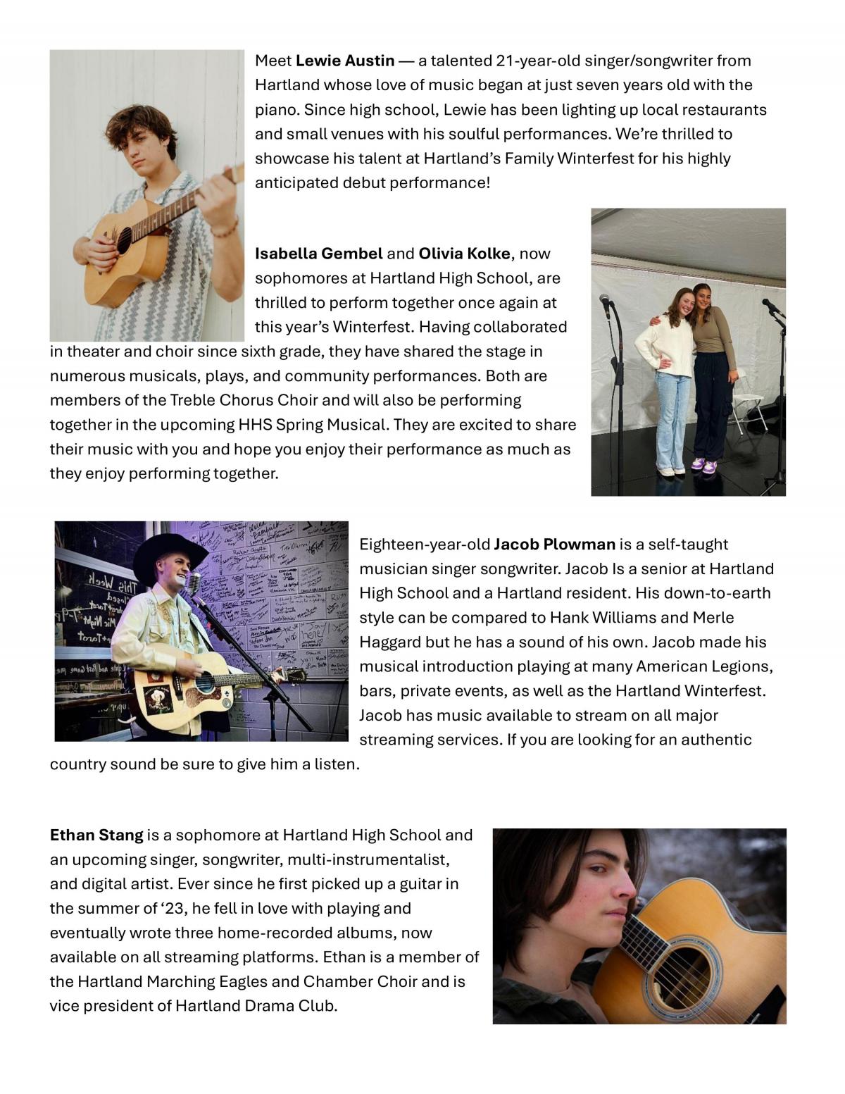 eNTERTAINMENT lINEUP