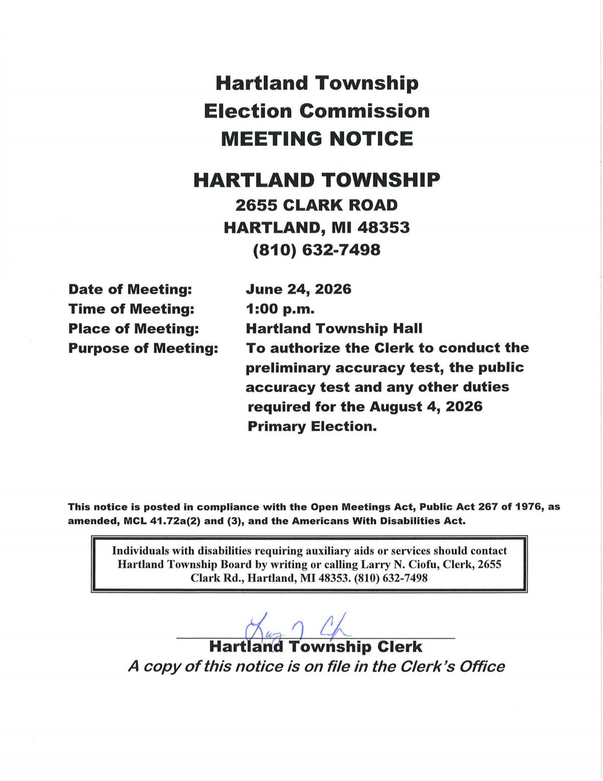 Meeting Notice
